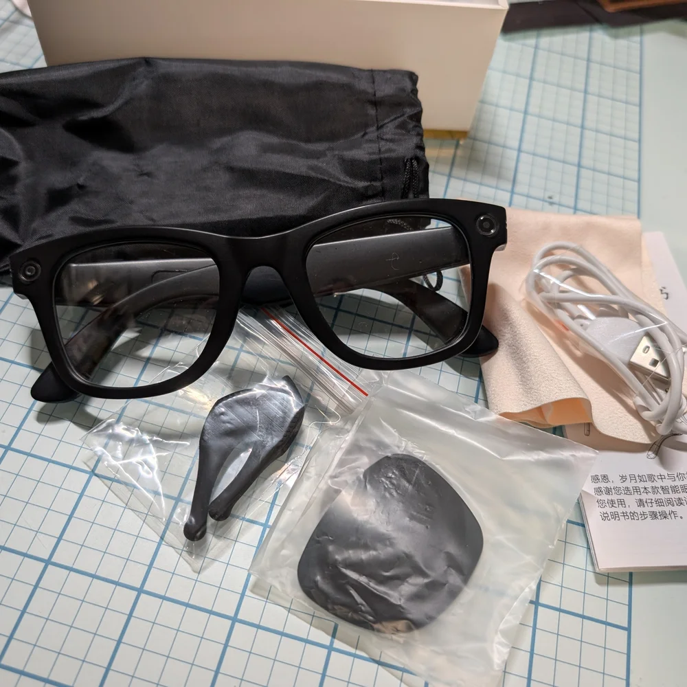 Smart Glasses with Gold Accents